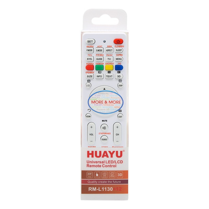 HUAYU® UNIVERSAL LCD/LED REMOTE CONTROL RM-L1130+12